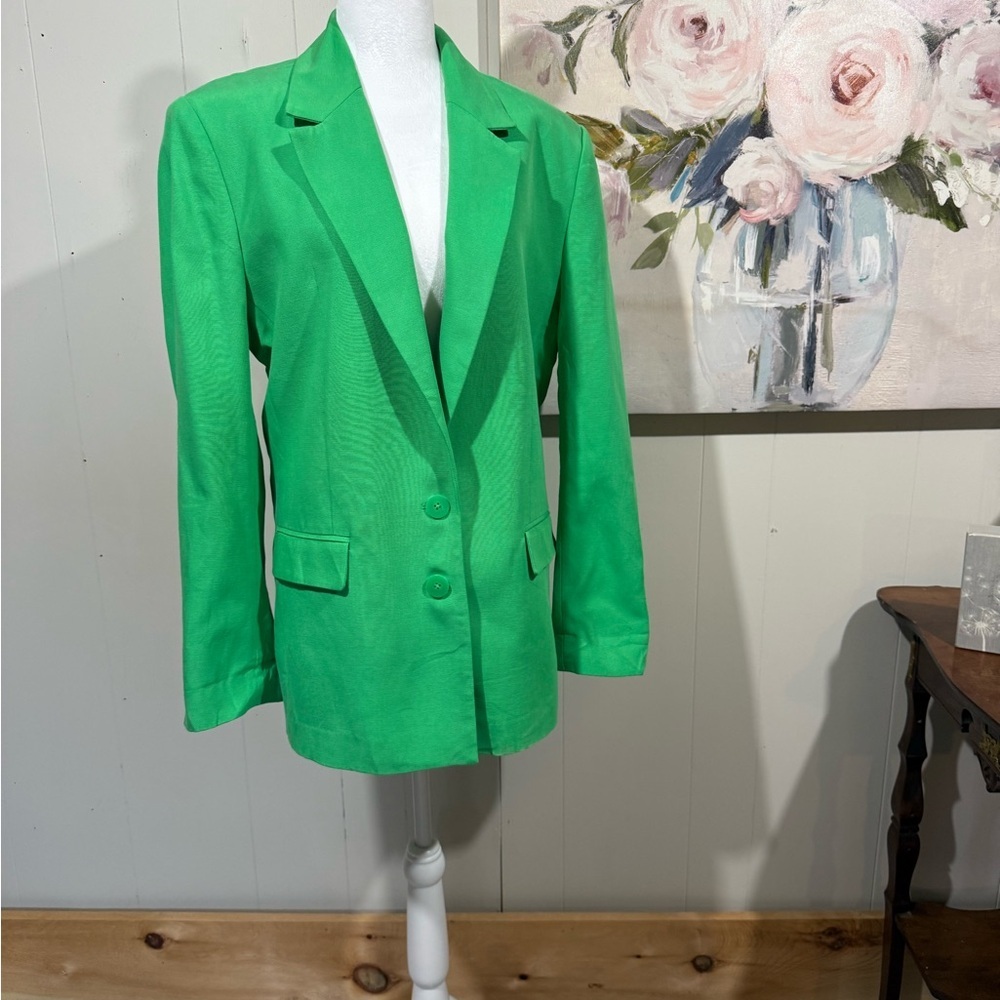 Anthropologie Farm Rio Lyocell and Cotton blend Oversized Blazer - Picture 4 of 12
